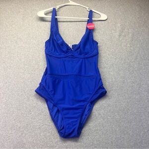 Curvy Kate Sheer Class Swimsuit New Royal Blue size‎ 30DDD